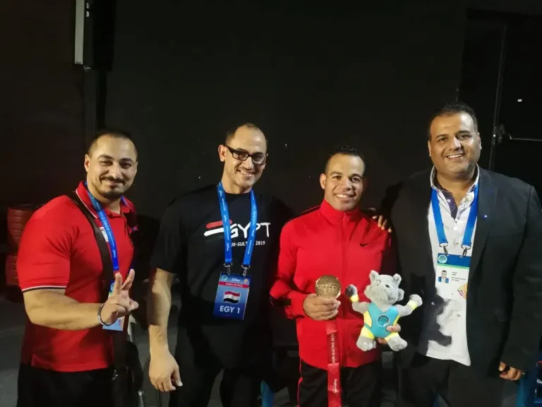 بعثة المنتخب الوطنى لرفع الأثقال البارالمبى تتوجة الى الجزائر للمشاركة فى البطولة الافريقية.