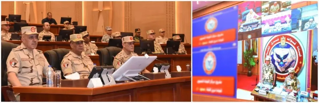 وزير الدفاع يشهد تنفيذ المرحلة الرئيسية لمشروع مراكز القيادة التعبوى صمود 4 الذى تنفذه قيادة قوات شرق القناة لمكافحة الإرهاب 