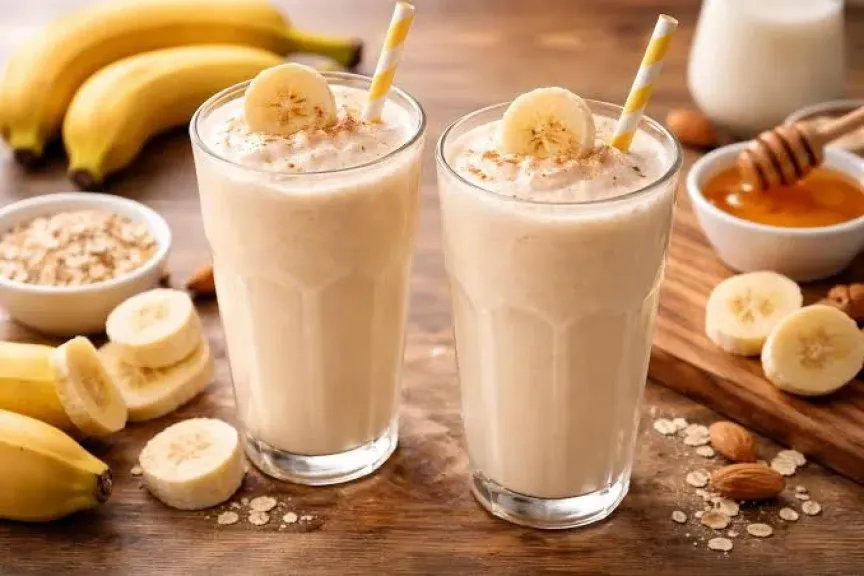 مشروب صباحي غني بالطاقة.. طريقة عمل ميلك شيك الموز.
