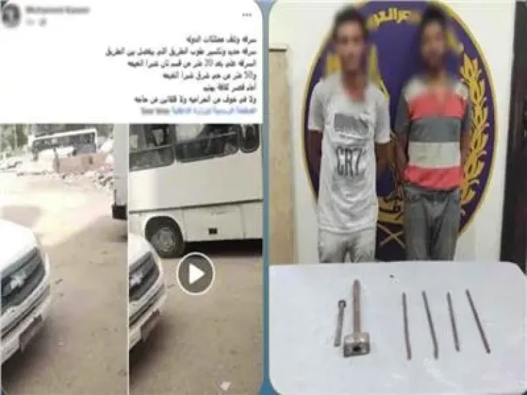 جريمة موثقة بالفيديو.. تحطيم حاجز خرساني وسرقة الحديد ينتهي بضبط المتهمين بشبرا