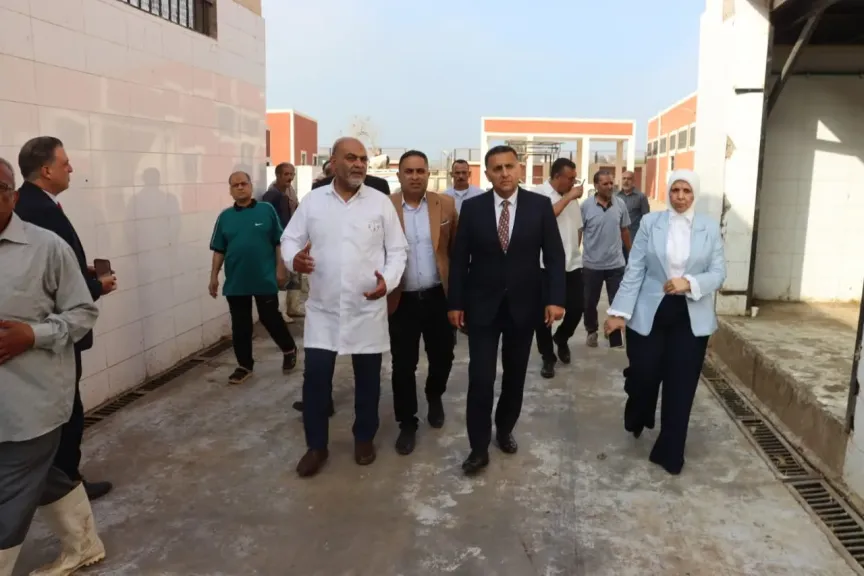 محافظ القليوبية بمجزر كفر سعد