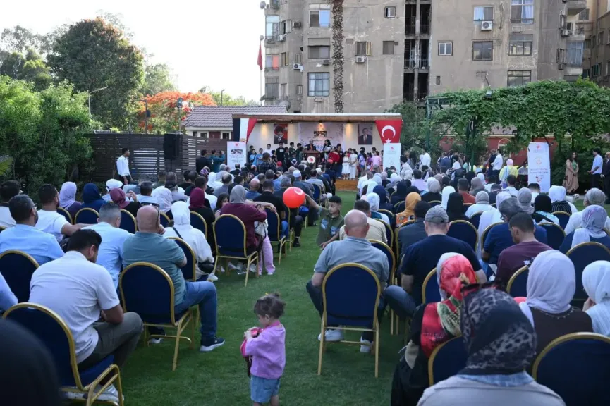 سفارة تركيا تنظم احتفالية عيد الأضحى بمشاركة عائلات فلسطينية ومصرية وتركية