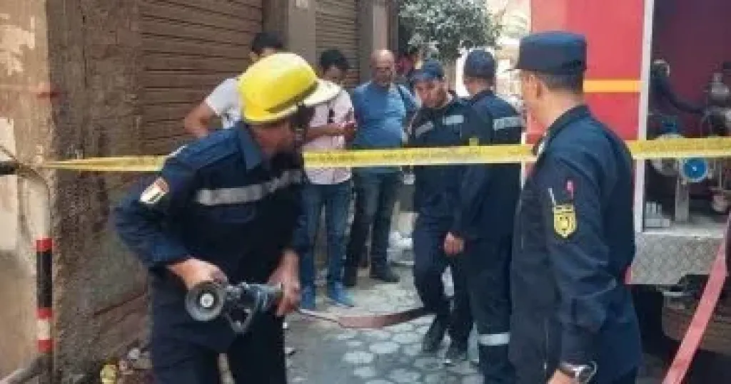 إخماد حريق داخل موقع تصوير في أبو النمرس دون إصابات