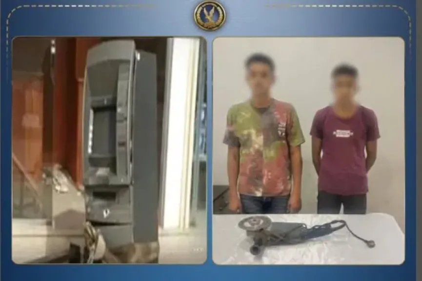 حاولوا يفتحوها بصاروخ كهربائي.. ضبط عاملين لاتهامهما بمحاولة سرقة ماكينة صراف آلى بالجيزة