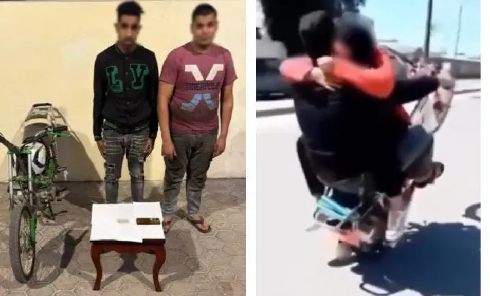 عاوز يزود نسبة المشاهدات.. القبض على المتهم باداء حركات استعراضية بدراجته النارية بصظحبة إحدى الفتيات