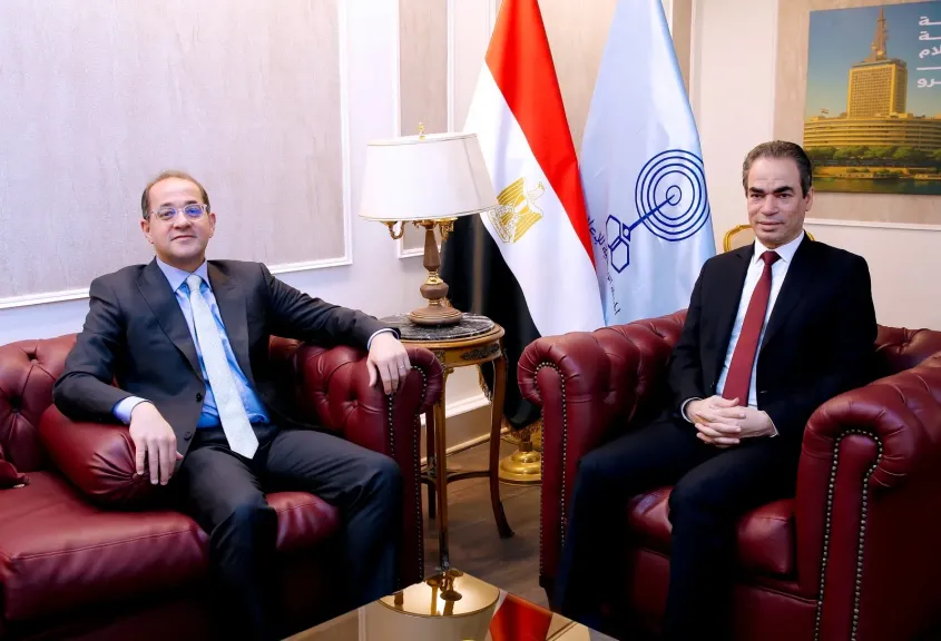 “المسلماني” يستقبل وزير المالية أحمد كجوك قبل بدء صالون ماسبيرو الثقافي