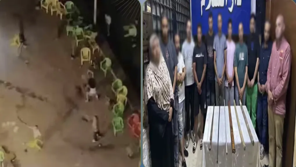 مطحنه الشوم بدار السلام... مشاجرة عنيفة بسبب أولوية المرور.. والأمن يفرض سيطرته ويضبط طرفيها بحوزتهم أسلحة بيضاء