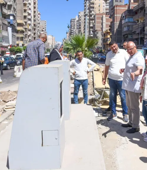 محافظ الإسكندرية يوجه بوضع كاميرات بشارع 45 بعد تطبيق  صناديق القمامة المدفونة