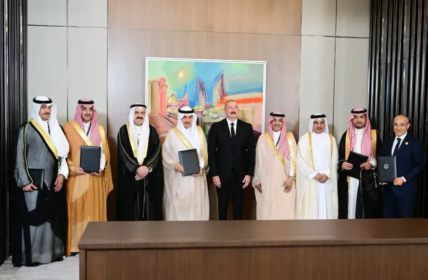 رئيس أذربيجان يستقبل وفداً من رؤساء المؤسسات الأعضاء في مجموعة التنسيق العربية
