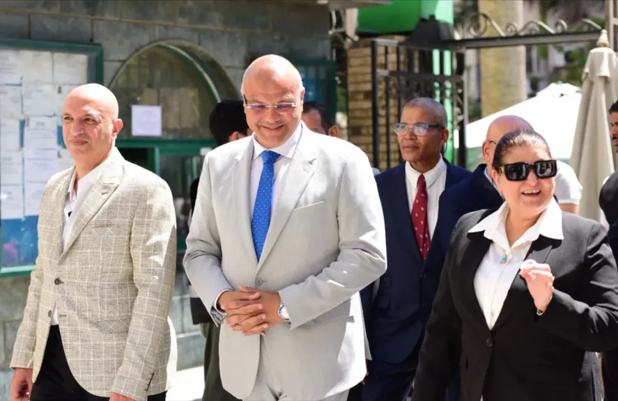 محافظ الإسكندرية  ونائب رئيس نادي الاتحاد في افتتاح بطولة البحر المتوسط للكاراتيه 2026