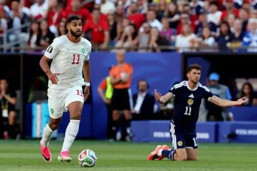 المغرب ينهي الشوط الأول متقدمًا على إسكتلندا بهدف صيباري في كأس العالم 2026