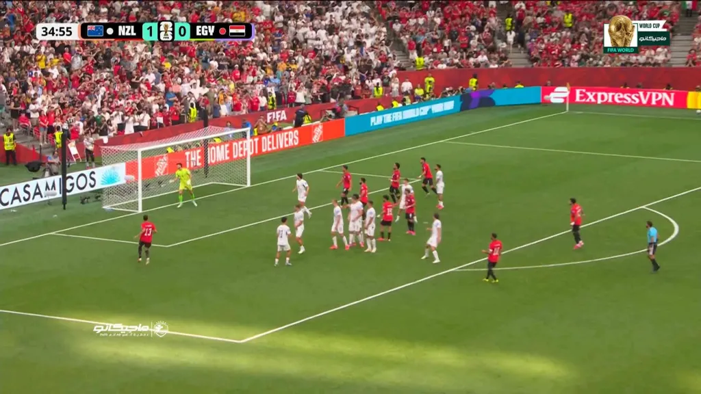 منتخب مصر يتأخر بهدف أمام نيوزيلندا في الشوط الأول