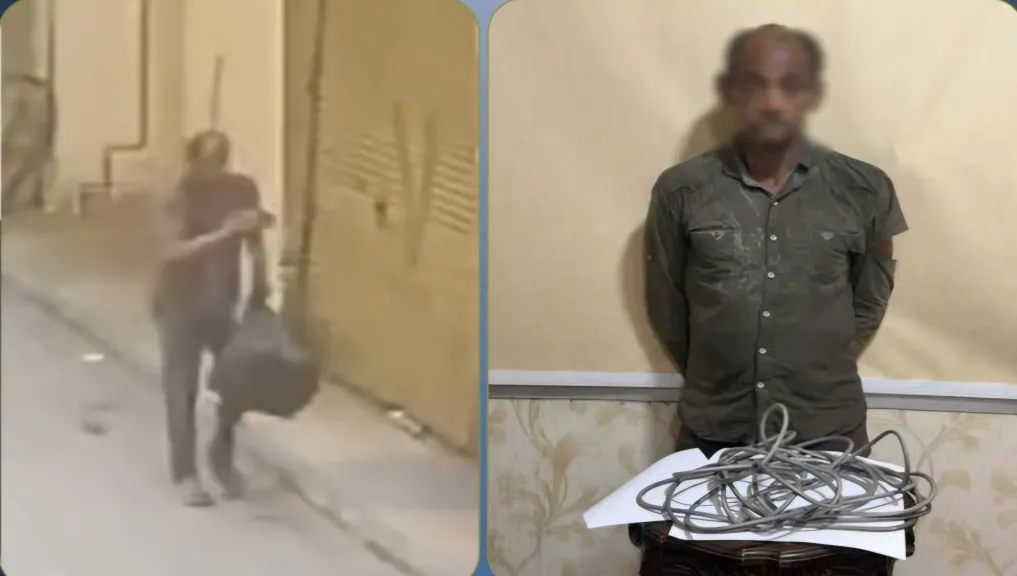 سقوط سارق كابلات التليفونات بالإسكندرية بعد فضحه بفيديو على السوشيال ميديا