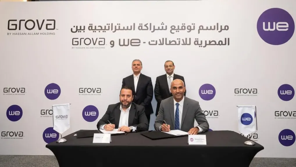 المصرية للاتصالات WE توقّع مذكرة تفاهم مع ”جروفا للتطوير العقاري” لتقديم حلول الاتصالات المتكاملة