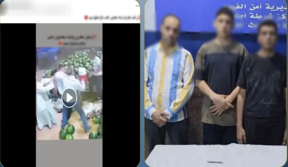 القبض علي المتهمين في واقعة الاعتداء على بائع بطيخ بـ”كتر” في مركز أبشواي