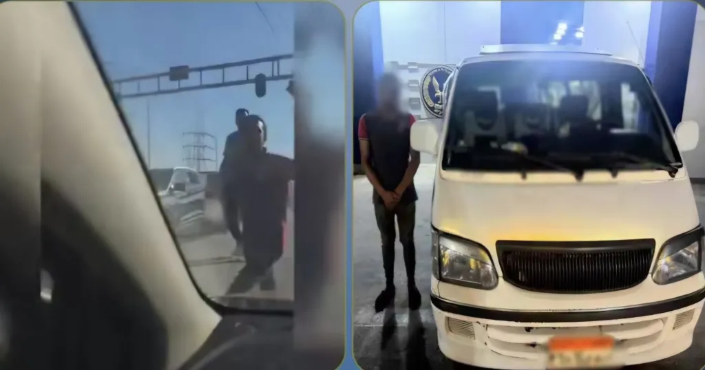 سائق ميكروباص ”بيزنّق” سيارة ملاكي ويحاول التعدي على أسرة بالإسكندرية.. والداخلية تضبطه