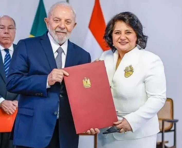 نميرة نجم تهنئ  مي خليل لحصولها على جائزة المرأة فى البرازيل لعام 2026