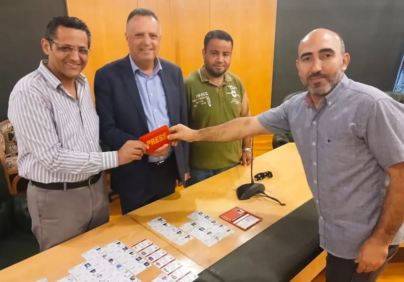 في إطار تعزيز التعاون النقابي للصحفيين.. البلشي يناقش مع أبو بكر سبل دعم الصحفيين الفلسطينيين