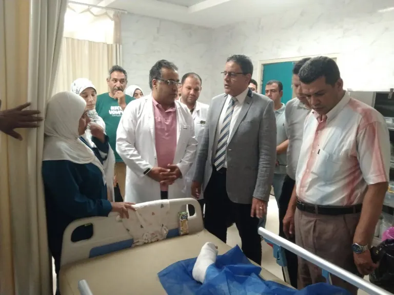 استنفار طبي بمستشفى الباجور التخصصي لإنقاذ مصابي حادث الطريق الإقليمي.. واستقرار 18 حالة