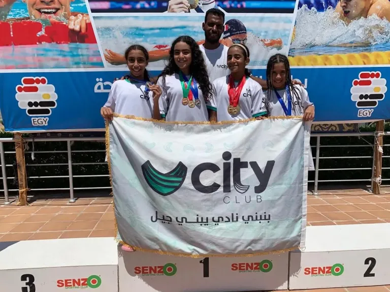 أبطال سيتي كلوب بالأقصر وأسوان يشاركون في بطولة جنوب الصعيد للسباحة