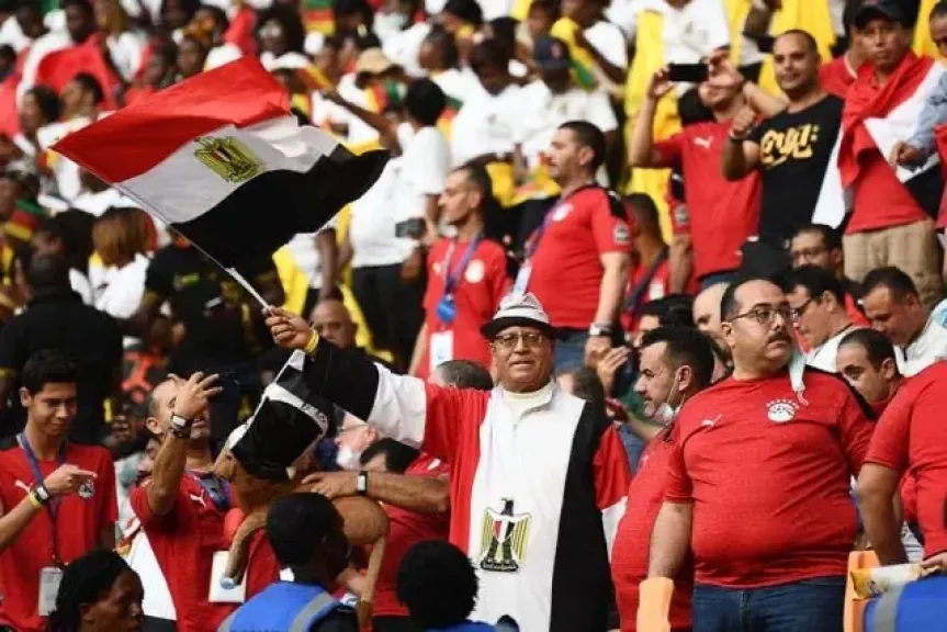 التنمية الشبابية بزايد تحتفل بمنتخب مصر  في مباراته امام استراليا بشاشات عرض عملاقة