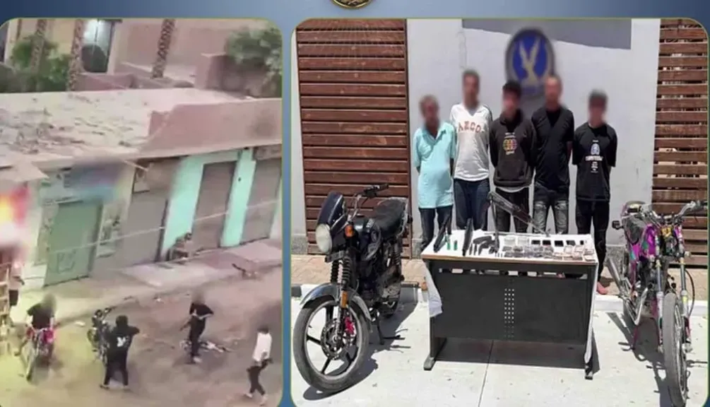 سقوط أبطال فيديو البلطجة المسلحة بالخانكة.. وضبط أسلحة نارية ومخدرات