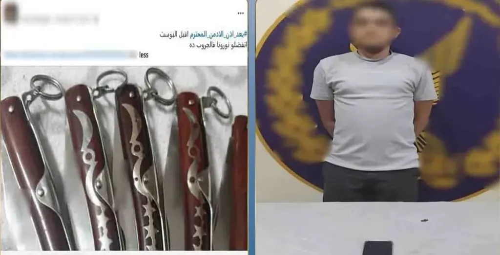 بعد رصد نشاطه على الإنترنت.. ضبط صاحب صفحة لبيع الأسلحة البيضاء بشبرا الخيمة