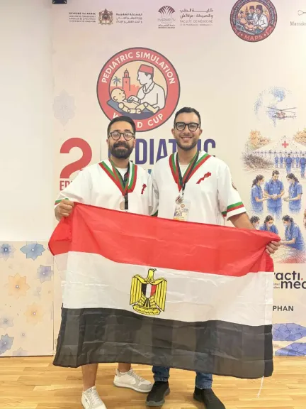 جامعة عين شمس تحصد المركز الثاني عالميًا في بطولة محاكاة طب الأطفال بالمغرب