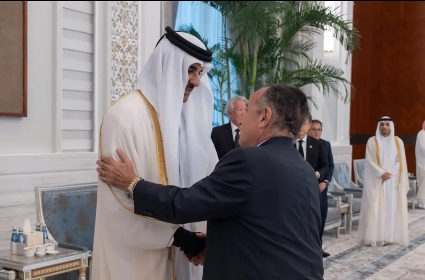 نبيل فهمي يعزي أمير قطر في وفاة الأمير الوالد ويشيد بإسهاماته في  تحقيق النهضة الحديثة للدولة