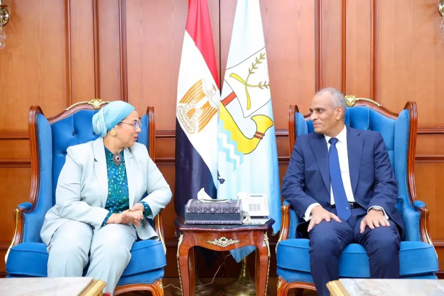 محافظ كفرالشيخ يستقبل رئيسة المجلس القومي للمرأة في مستهل زيارتها للمحافظة