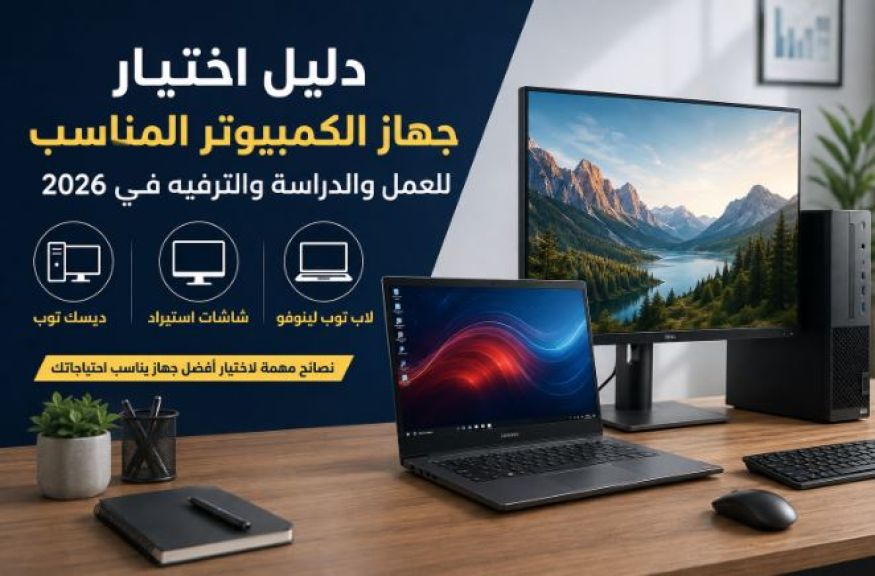 دليل اختيار جهاز الكمبيوتر المناسب للعمل والدراسة والترفيه في 2026