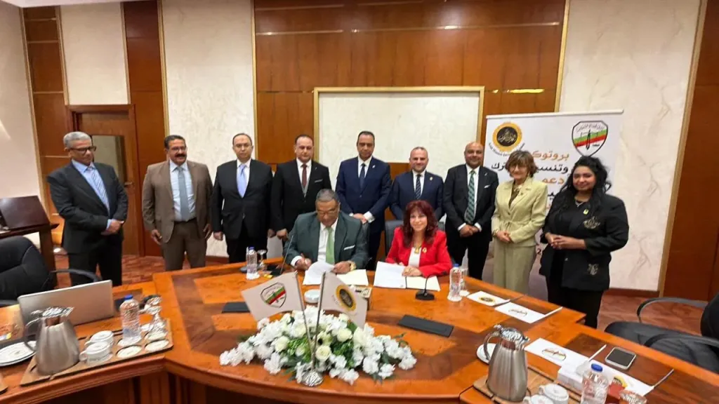 نادى قضاة السويس يوقع بروتوكول تعاون مع  المستثمرات العرب أول مؤسسة مجتمع مدنى ..لخدمة البيئة الاستثمارية قانونيا