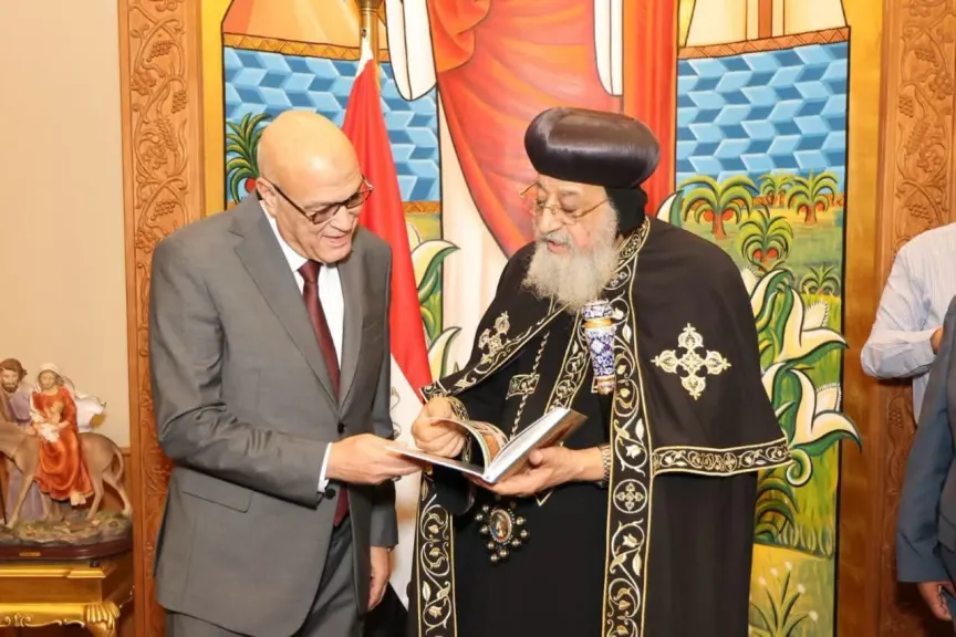 رئيس هيئة قضايا الدولة والبابا تواضروس الثاني يؤكدان أهمية التنسيق الوطني وتعزيز قيم المواطنة