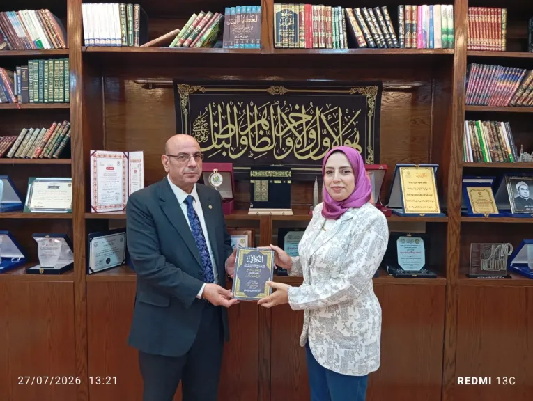 بحث سبل التعاون بين ”كلية القرآن الكريم” ”وهيئه الاستعلامات الاداره العامه لإعلام وسط الدلتا” والملحقية التعليمية الإندونيسية بمصر .