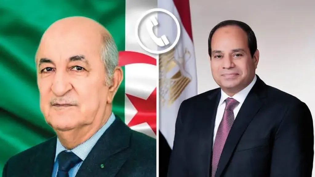 الرئيس السيسي يجري اتصالا هاتفيا مع رئيس الجزائر
