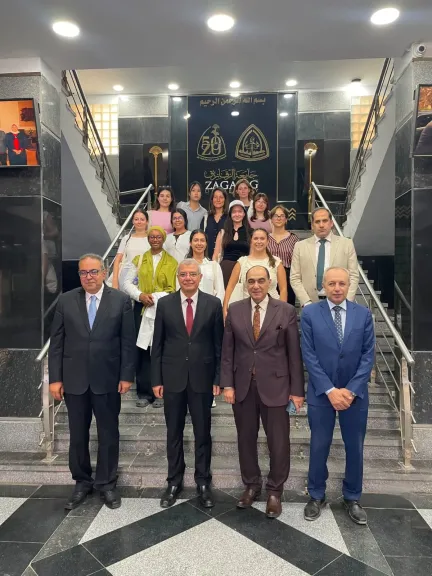 رئيس جامعة الزقازيق يستقبل وفدًا طلابيًا دوليًا من سبع دول ضمن برنامج التبادل الطلابي