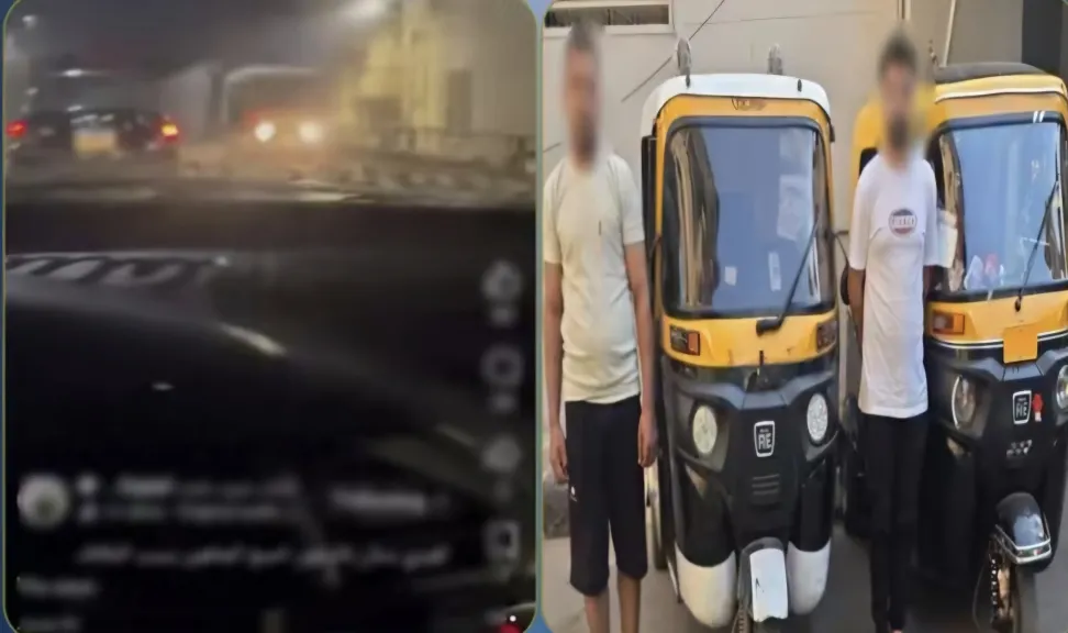مصائب سائقي التوك توك.. ضبط قائدين للسيرهم عكس الاتجاه أعلى الكبارى بمنطقة الزيتون وتهديد حياة المواطنين