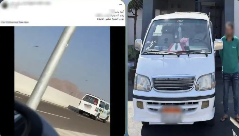 عاوز يختصر الطريق.. ضبط سائق ميكروباص قاد سيارته عكس الاتجاه علي طريق بشرم الشيخ