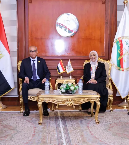 رئيسة هيئة النيابة الإدارية تستقبل المستشار  محمود أبو الدهب رئيس مجلس الدولة