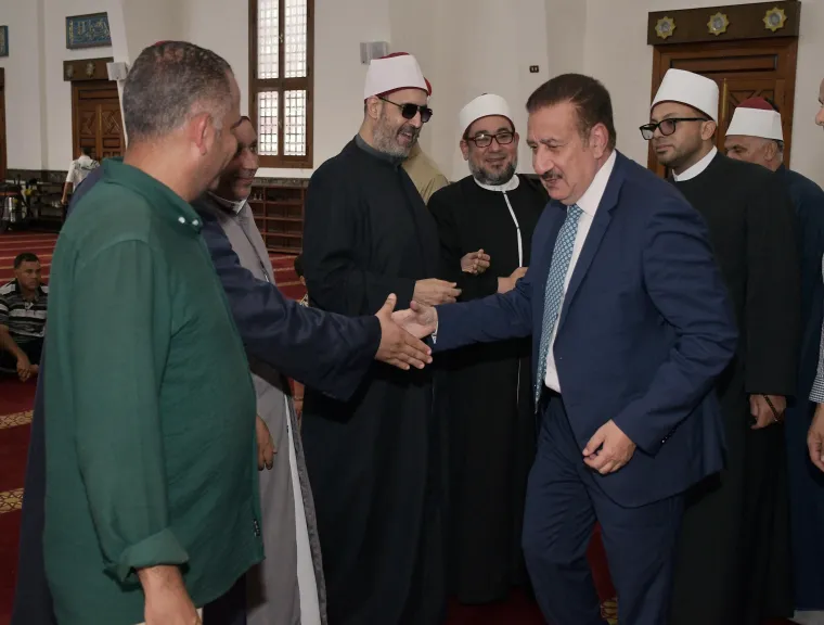 محافظ بورسعيد يشهد احتفالية الأوقاف بالمولد النبوي الشريف بالمسجد العباسي