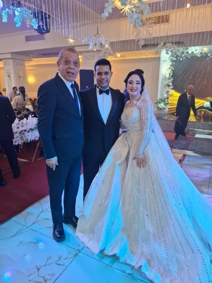 النائب أسامة شرشر يهنئ الزميلة الصحفية همسة هلال بمناسبة زفافها على المستشار عبد الخالق جماز