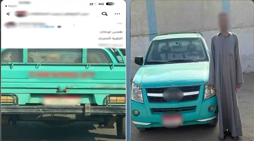«طمس اللوحة عشان يهرب من المخالفات».. ضبط سائق نقل بطوخ
