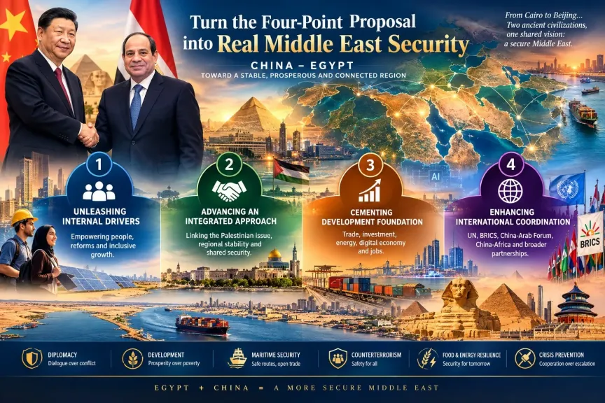 الصين ومصر: هل يمكن تحويل الرؤية الرباعية إلى معادلة جديدة لأمن الشرق الأوسط؟