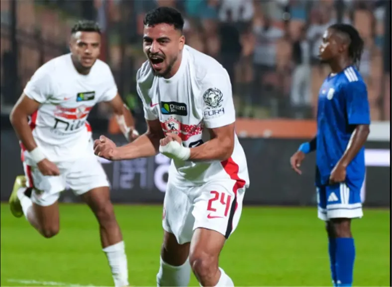 الزمالك يكتسح بطل جيبوتي بثلاثية السعيد في الشوط الأول