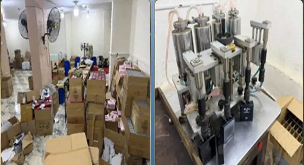 «20 ألف عبوة مقلدة».. سقوط مصنع عطور غير مرخص بالخانكة قبل طرح منتجاته بالأسواق
