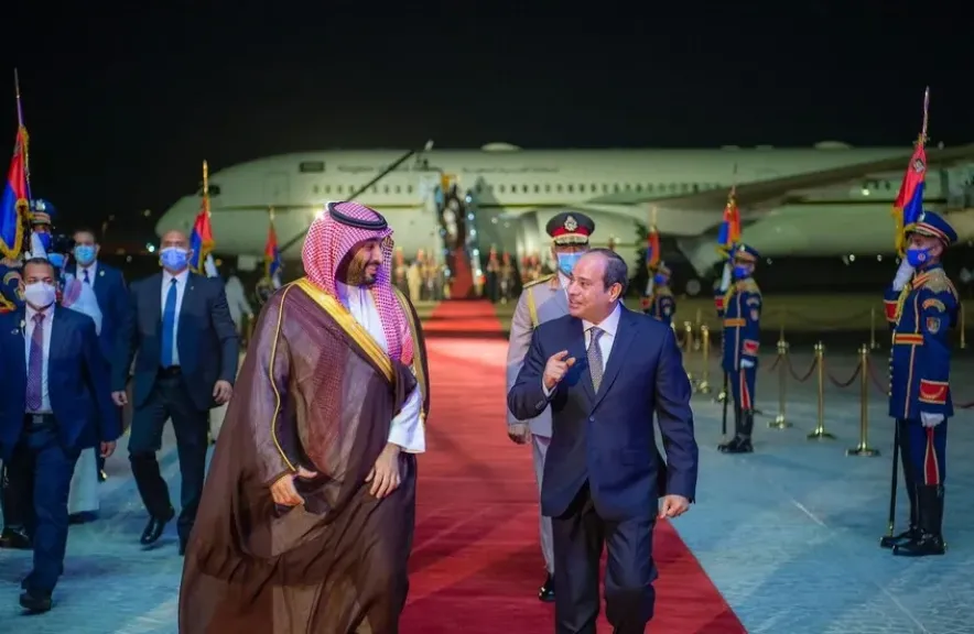 الرئيس السيسي وولي العهد السعودي في القاهرة