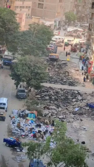 «سابوا الإجازة وبدأوا مع الدراسة».. أهالي كفر طهرمس يشكون بطء الرصف والزحام ويطالبون الجيزة بموعد للانتهاء