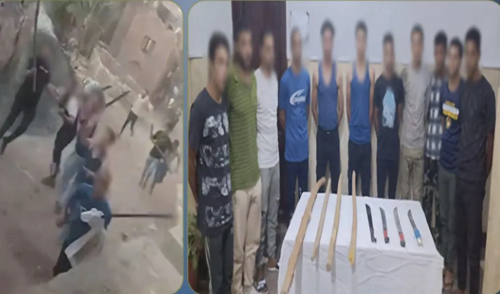مشاجرة بالأسلحة البيضاء والعصي والحجارة بين 11 شخصًا بسبب خلافات الجيرة في الفيوم