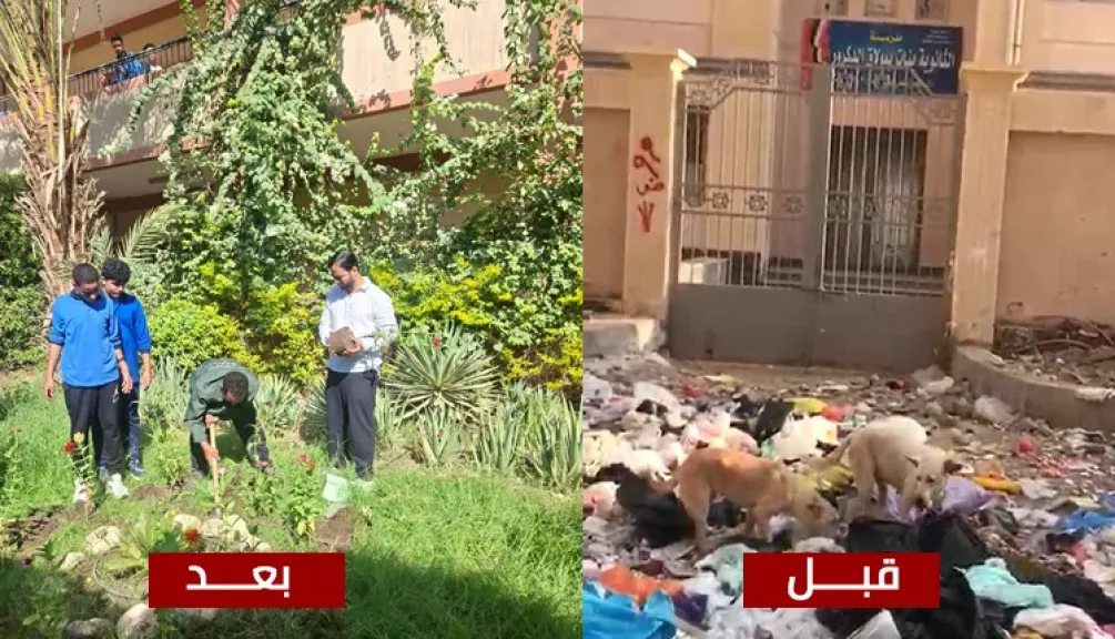استجابة لما رصدته «النهار».. تحرك لرفع كفاءة النظافة بمحيط مدرسة في بولاق الدكرور
