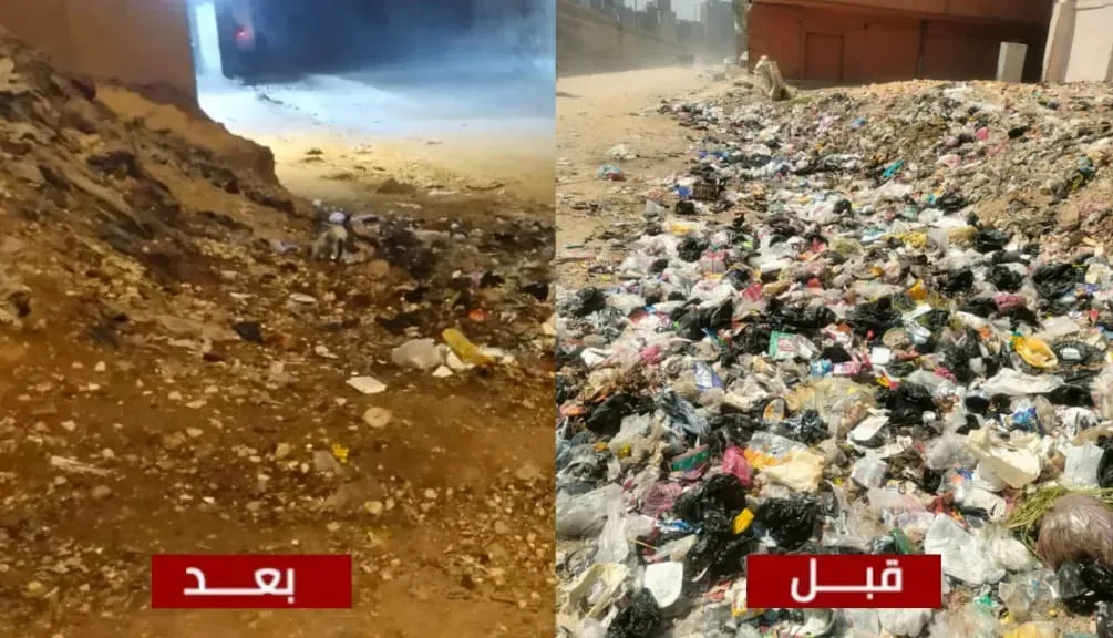 استجابة لما رصدته «النهار».. تحرك لرفع كفاءة النظافة بمنطقة مصنع المكرونة في العمرانية